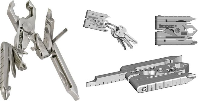 Swiss+Tech ST53100 Micro-Max 19-in-1 Keychain Multitool - Various Functions